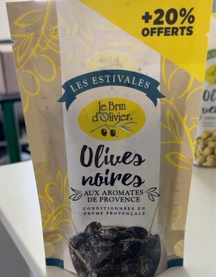 Olives noires aux aromates de provence +20% offert front packaging