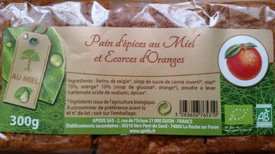 Pain d'épices au miel et écorces d'oranges