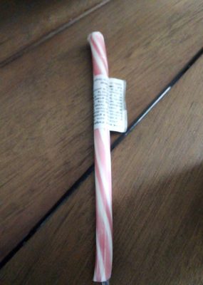 Canne sucre d'orge grenadine