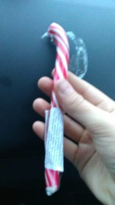 Canne sucre d'orge cerise