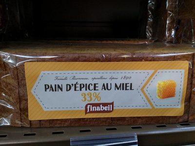 Pain d'épice au miel 33%