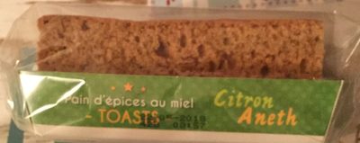 Toasts de pain d’épices au miel citron aneth front packaging