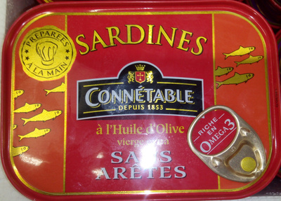 Sardines sans arêtes huile  olive v.e. CBLE 115g front packaging