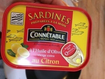 Sardines à l'huile d'olive citron Connétable