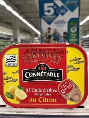SARDINES HUILE OLIVE CITRON