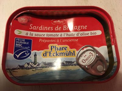 Sardines de Bretagne à la Sauce Tomate à l'Huile d'Olive Bio