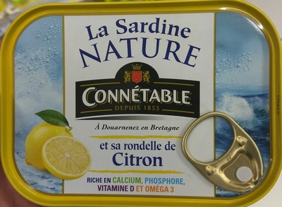 La Sardine Nature et sa rondelle de Citron