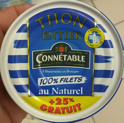 Thon entier 100% Filets au Naturel