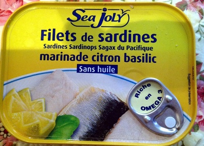 Filets de sardine marinade citron basilic (Sans huile) front packaging