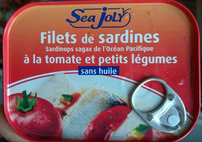 Filets de sardines à la tomate et petits légumes front packaging