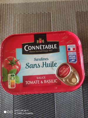 Sardines sans huile sauce tomate basilic front packaging