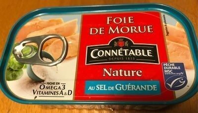 Foie de morue nature au sel de Guérande Connétable