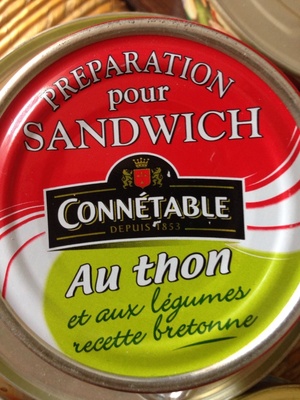 Thon  et légumes pour sandwich