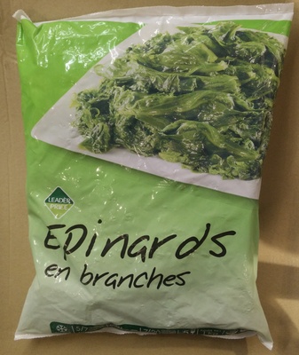 Epinards en branches front packaging