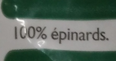 Epinards en branches ingredients label