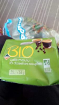 Café moulu, 18 dosettes, Bio