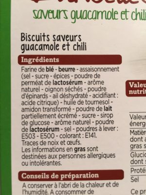 Étincelles, saveurs guacamole et chili