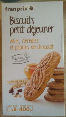 Biscuits Petit Déjeuner Miel,🍯 Céréales et Pépites de Chocolat🍫