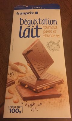 Degustation lait tournesol pavot et fleur de sel front packaging