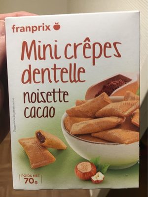 Mini crêpes dentelles noisette cacao front packaging