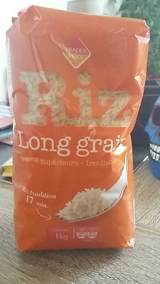 Riz long grain front packaging