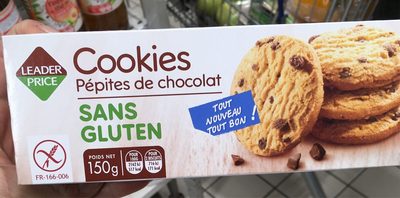 Cookies sans gluten front packaging