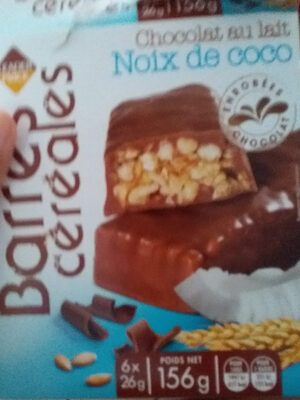 Barre céréales Chocolat au lait Noix de coco