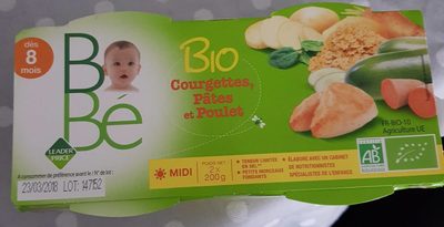 Courgettes pâtes et poulet bio