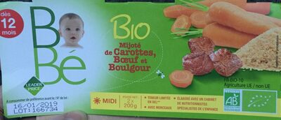 Mijoté de carottes , boeuf et boulgour