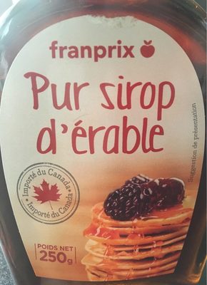 Pur sirop d’érable front packaging