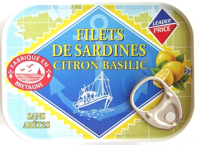Filets de Sardines (Citron Basilic)