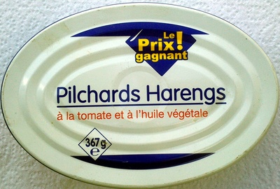 Pilchards Harengs à la tomate et à l'huile végétale