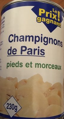 Champignons de paris front packaging