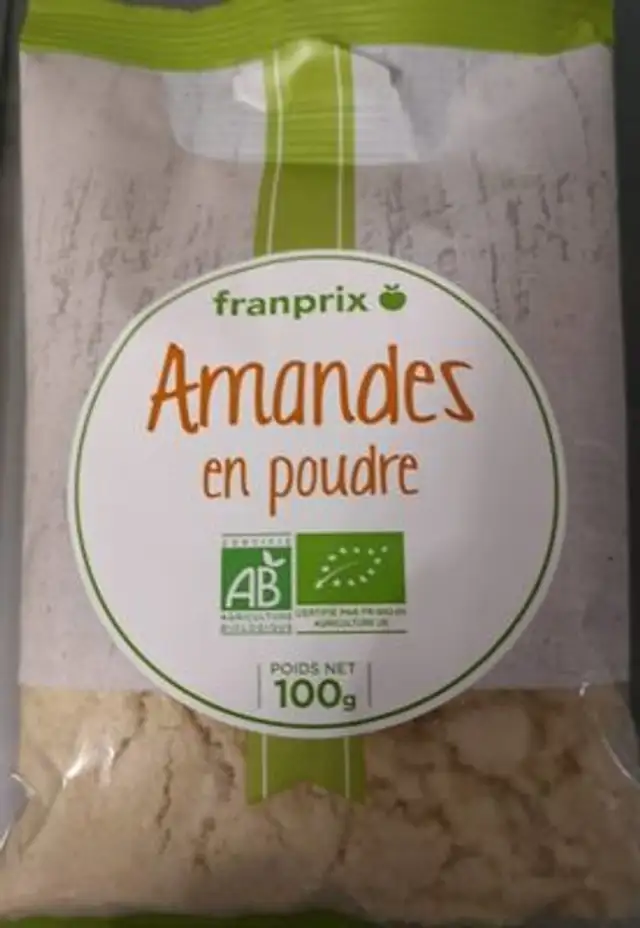 Amandes en poudre front packaging