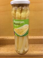 Asperges pelées main Poids net égoutté