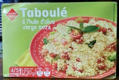 Taboulé à l'huile d'olive vierge extra front packaging