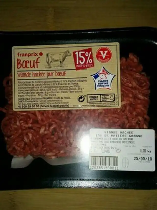 Viande Hachée Pur Bœuf front packaging