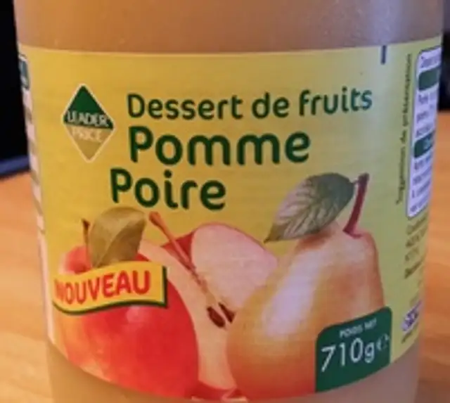 Dessert de fruit pomme poire
