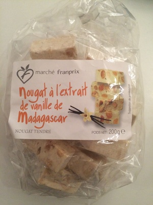 Nougat à l'extrait de vanille de Madagascar front packaging