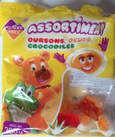 Assortiment Oursons, œufs, crocodiles