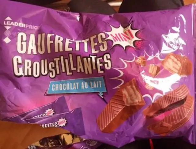 Mini gaufrettes croustillantes front packaging
