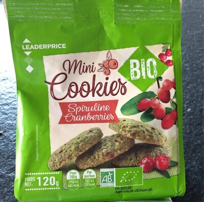 Cookie spiruline cranberries