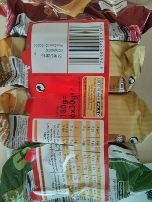 Assortiment de chips (barbecue, bolognaise, moutarde)