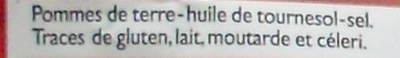 Chips Nature (Blondes et Croustillantes) ingredients label