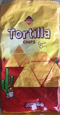 Tortilla chips goût chili front packaging