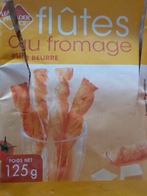 Flûtes au fromage pur beurre front packaging