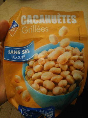 cacahuète grillé sans sel ajouté front packaging