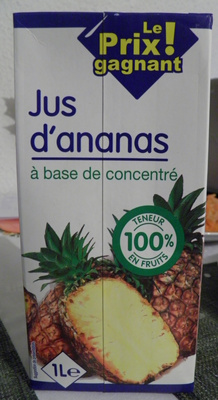 Jus d'ananas à base de jus concentré