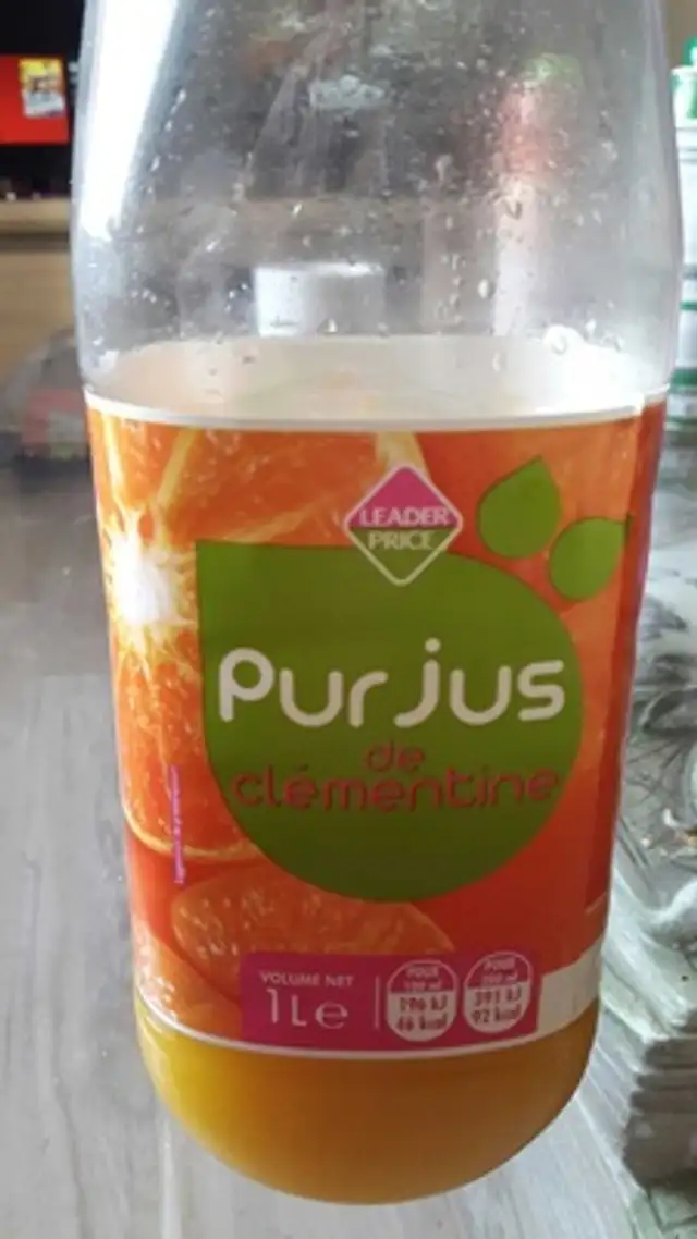Pur jus de clémentine front packaging