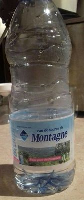 Eau source de MONTAGNE front packaging